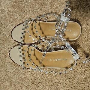 Studded Sandals never worn size 9